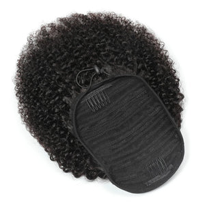 Afro Curly Hair Drawstring Ponytail Extensions Clip