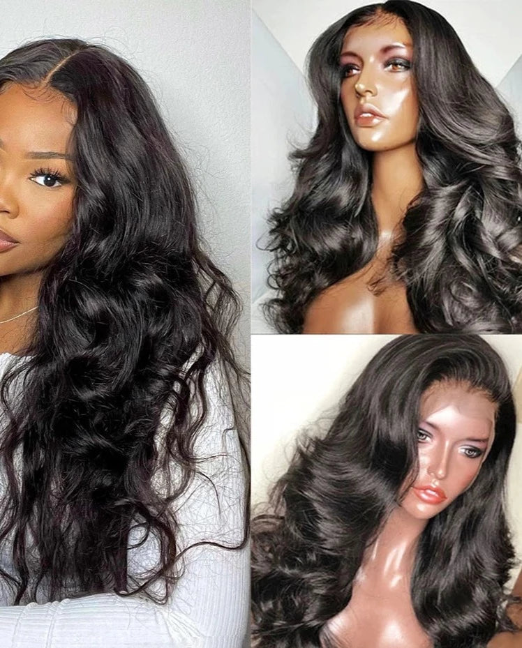 Brazilian Body Wave 4x4 Lace Closure Wig. 13x4 Lace Frontal Human Hair. Pre-Bleached Knots.