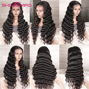 Loose Deep Wave  Wig HD Lace Frontal Brazilian Pre-Plucked Wig 150 Density