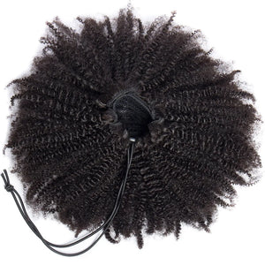 Afro Curly Hair Drawstring Ponytail Extensions Clip