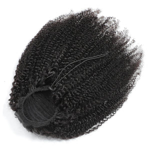 Afro Curly Hair Drawstring Ponytail Extensions Clip