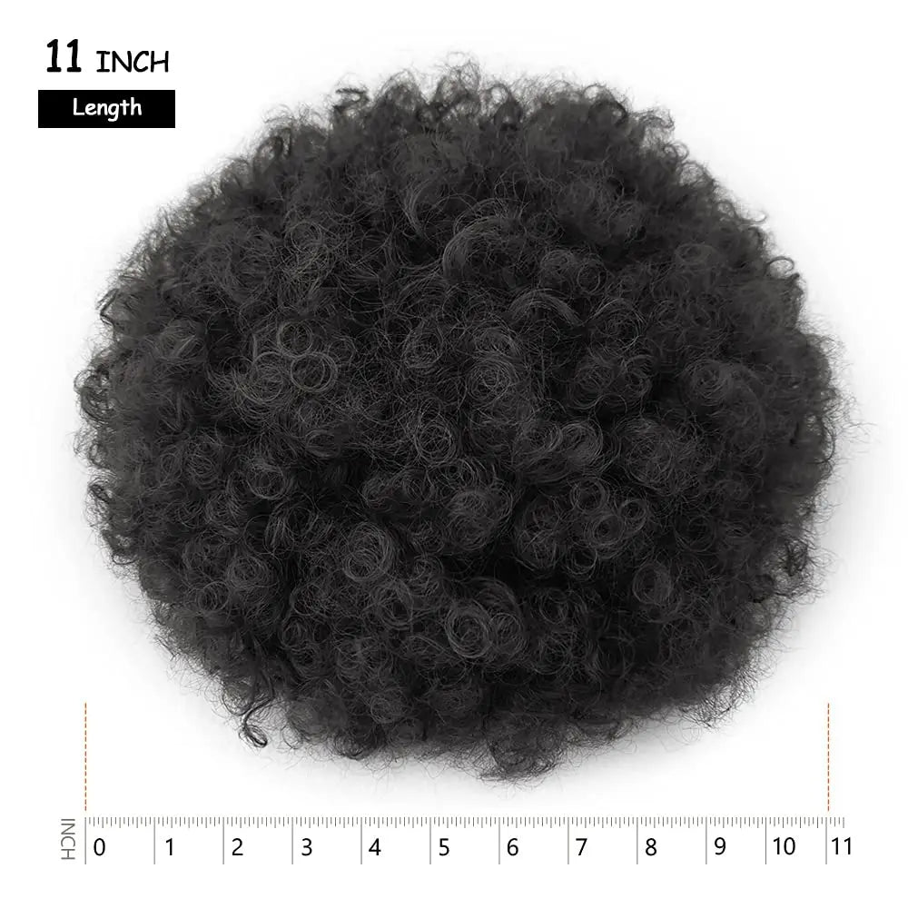 Synthetic Large Afro Puff Drawstring Ponytail