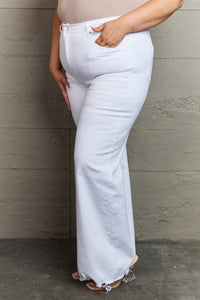 Full Size High Waist Wide Leg Jeans in White