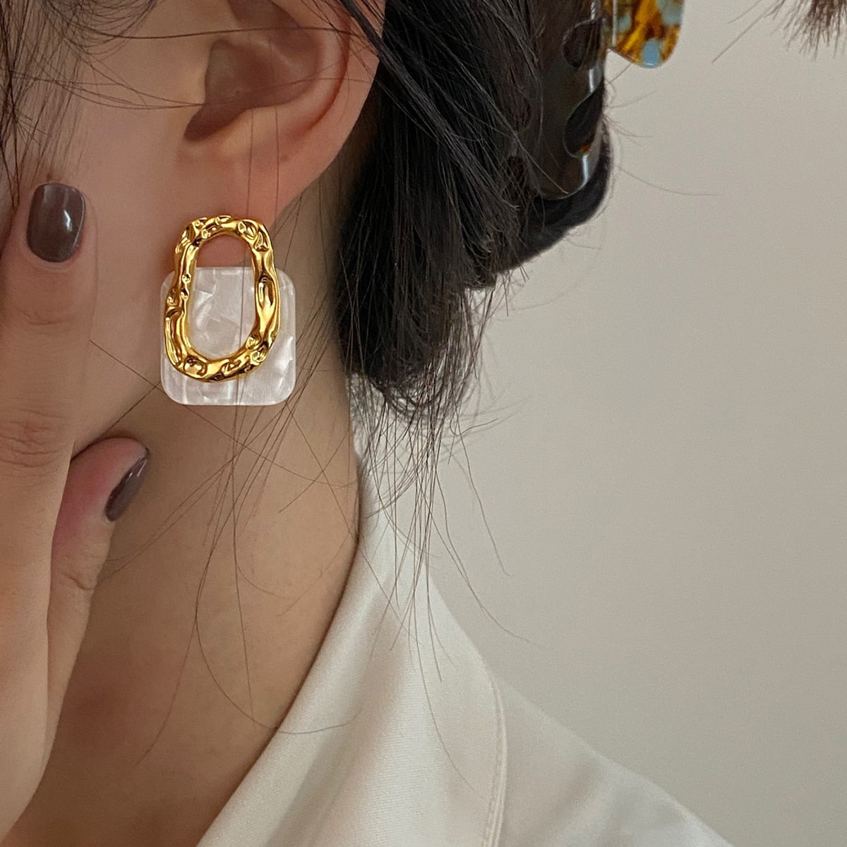 Vintage Square Earrings