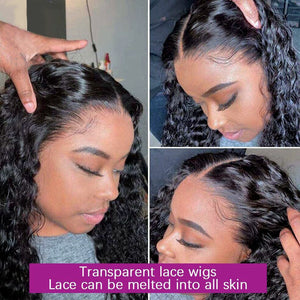 Transparent Malaysian Curly  HD Lace Frontal Wig