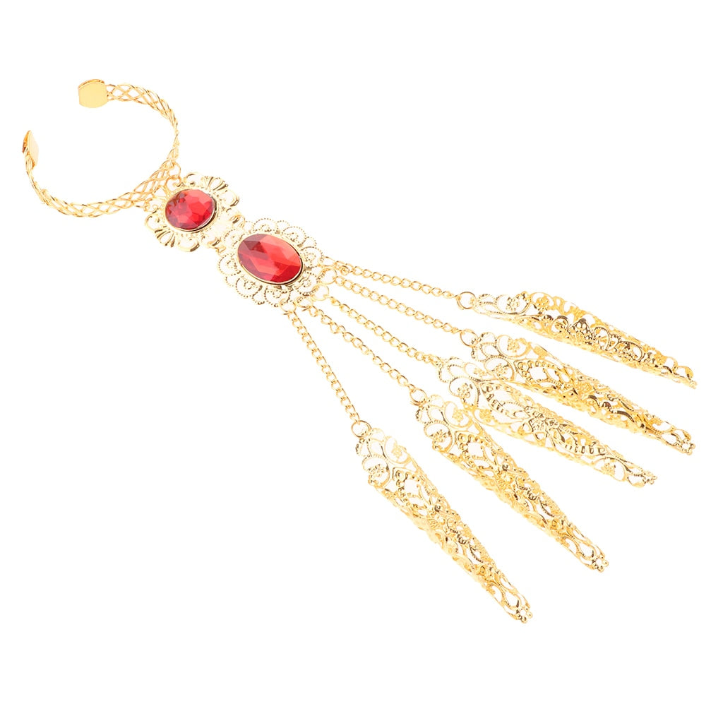 Gold  Red Gem Bracelet