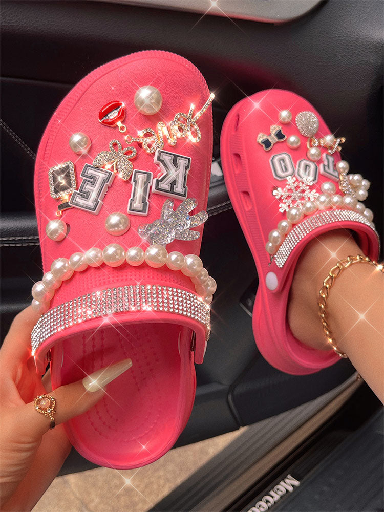 Dazzled crocs 🤍  Crocs fashion, Crocs with charms, Girly shoes
