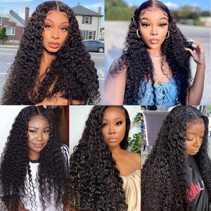 Transparent Malaysian Curly  HD Lace Frontal Wig