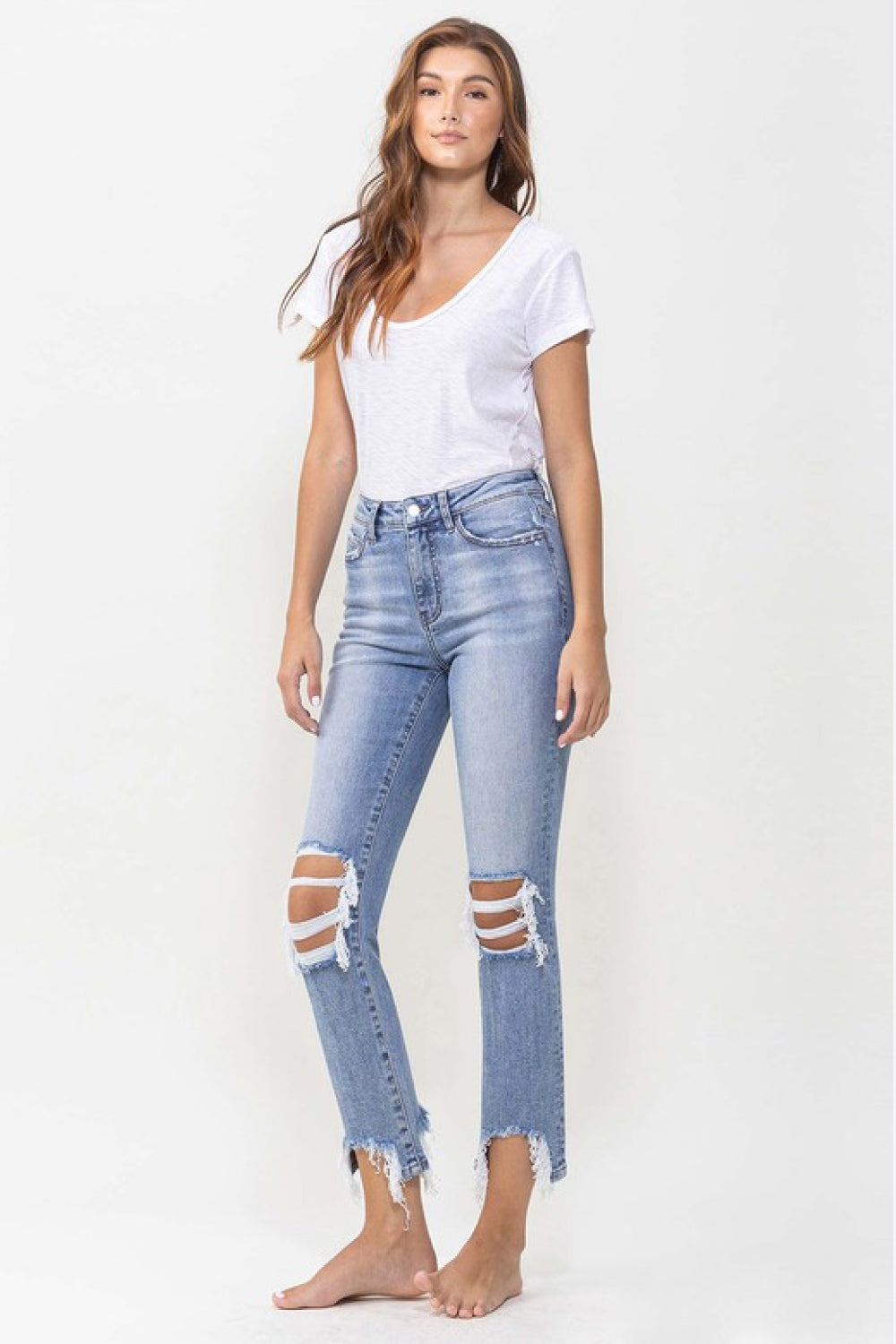 Courtney Super High Rise Kick Flare Jeans Pants