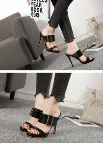 Gladiator Open-Toe Heels