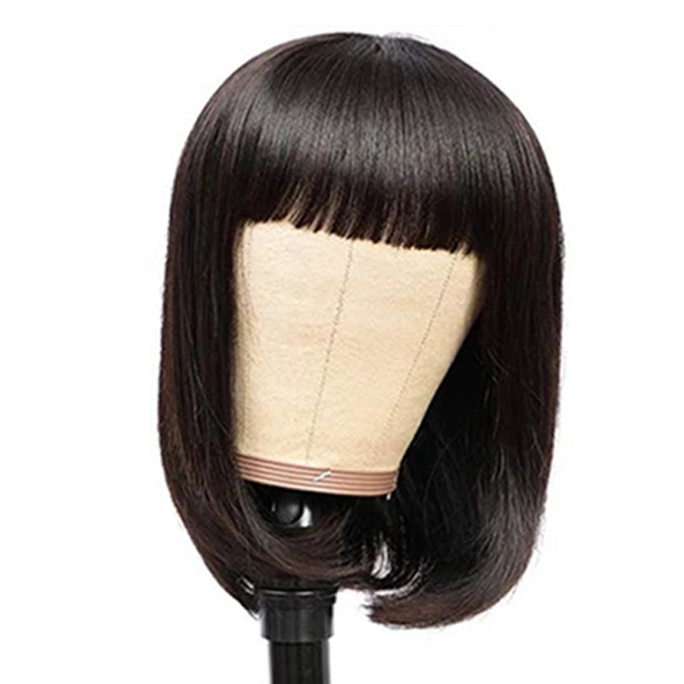 Scalp Bob Wig with Bangs