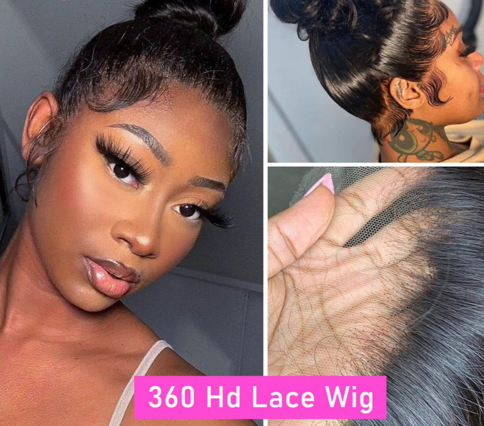 HD Transparent 360 Lace Frontal Wig