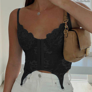 Lace Floral Corset Top