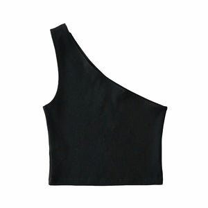 One Shoulder Cropped Top