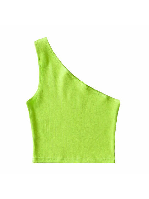 One Shoulder Cropped Top