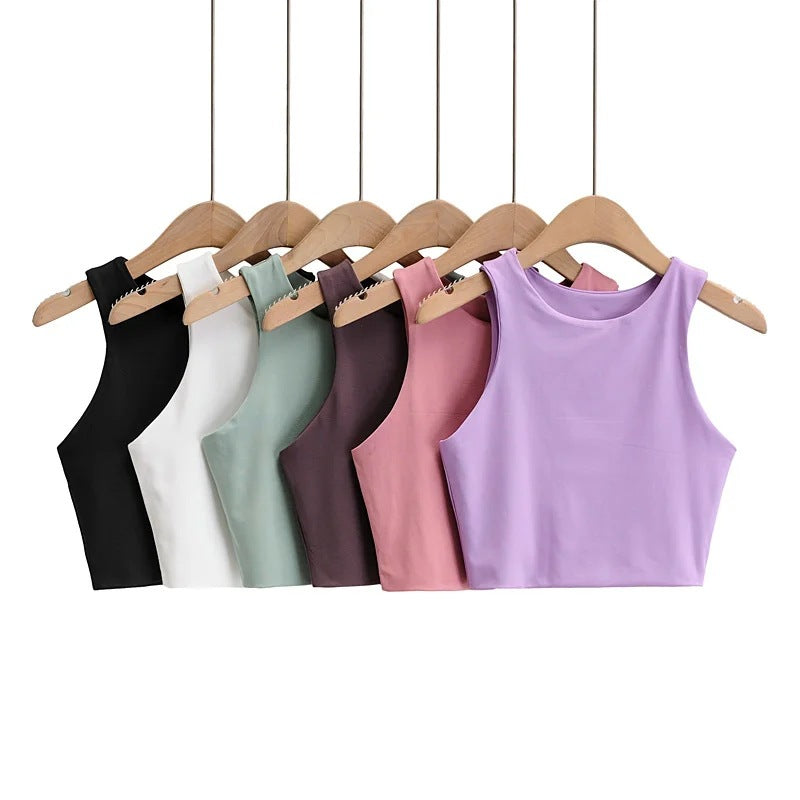 Slim O-neck Tank Top